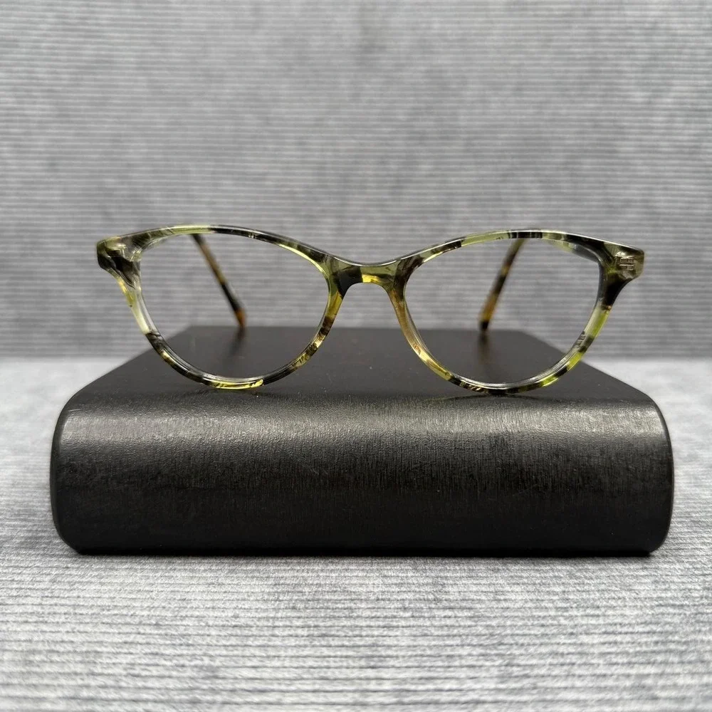 Wittnauer Bessie Chartreuse Cat Eye Eyeglass Frames 50-18-140 Green Tortoise